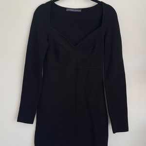 ZEYNEP ARCAY MINI BLACK DRESS LONG SLEEVE SIZE 6